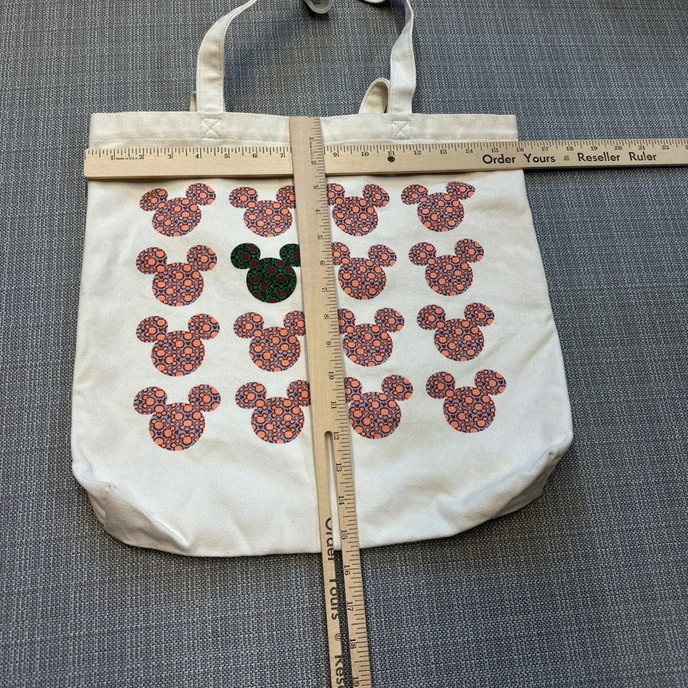 Disney Vera Bradley Mickey Mouse Canvas Tote Bag Woodlark Off White